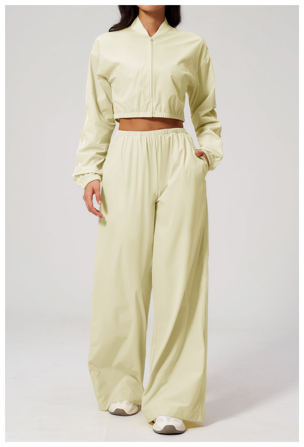 New Yoga Outfit Set for Women, Short Top, Outdoor Long Pants