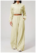 New Yoga Outfit Set for Women, Short Top, Outdoor Long Pants