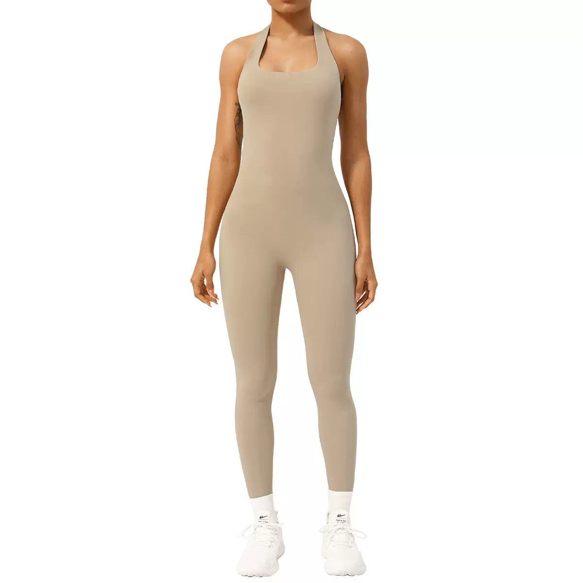 Halter Neck Seamless Yoga Bodysuit