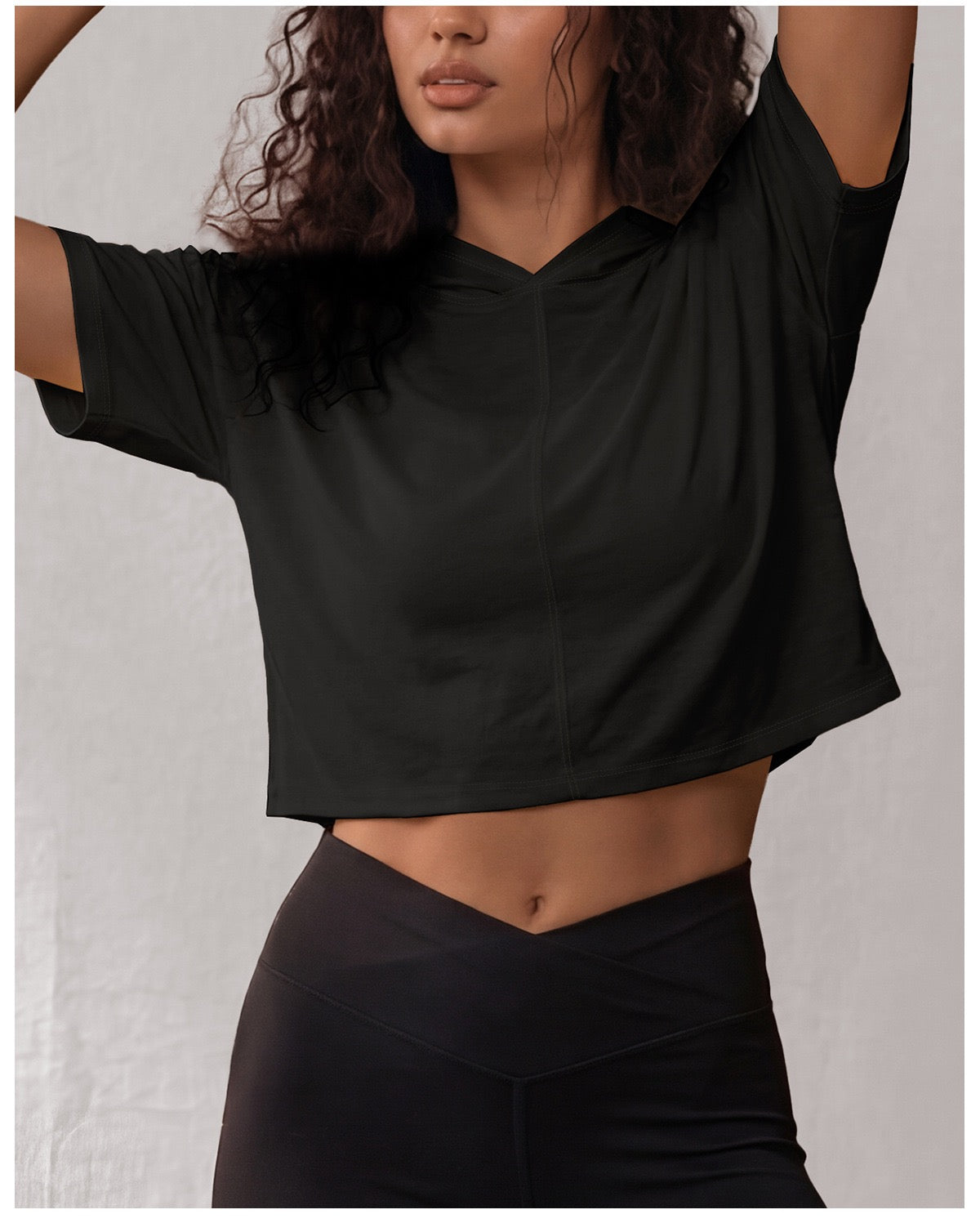 Open-Back Hooded Crop Tee