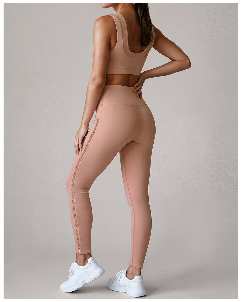 Lattice-Cut Sports Bra & Legging Set