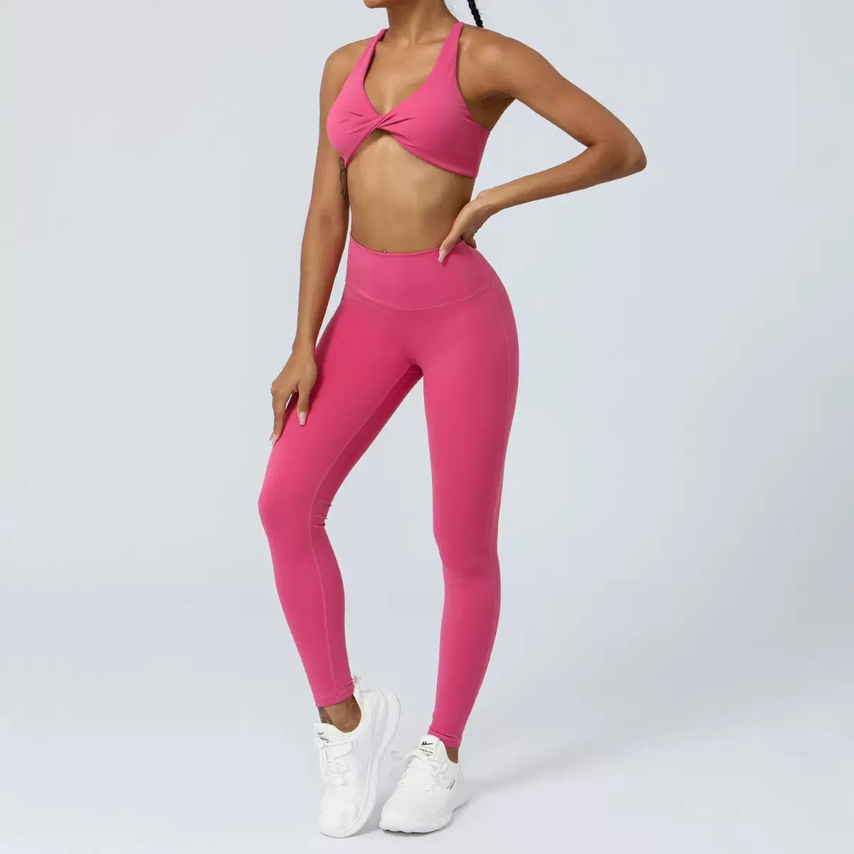 Sexy U Neck  Padded Bra Cross Back Breathable Backless Bra  Narrow Strap   Sports Bra