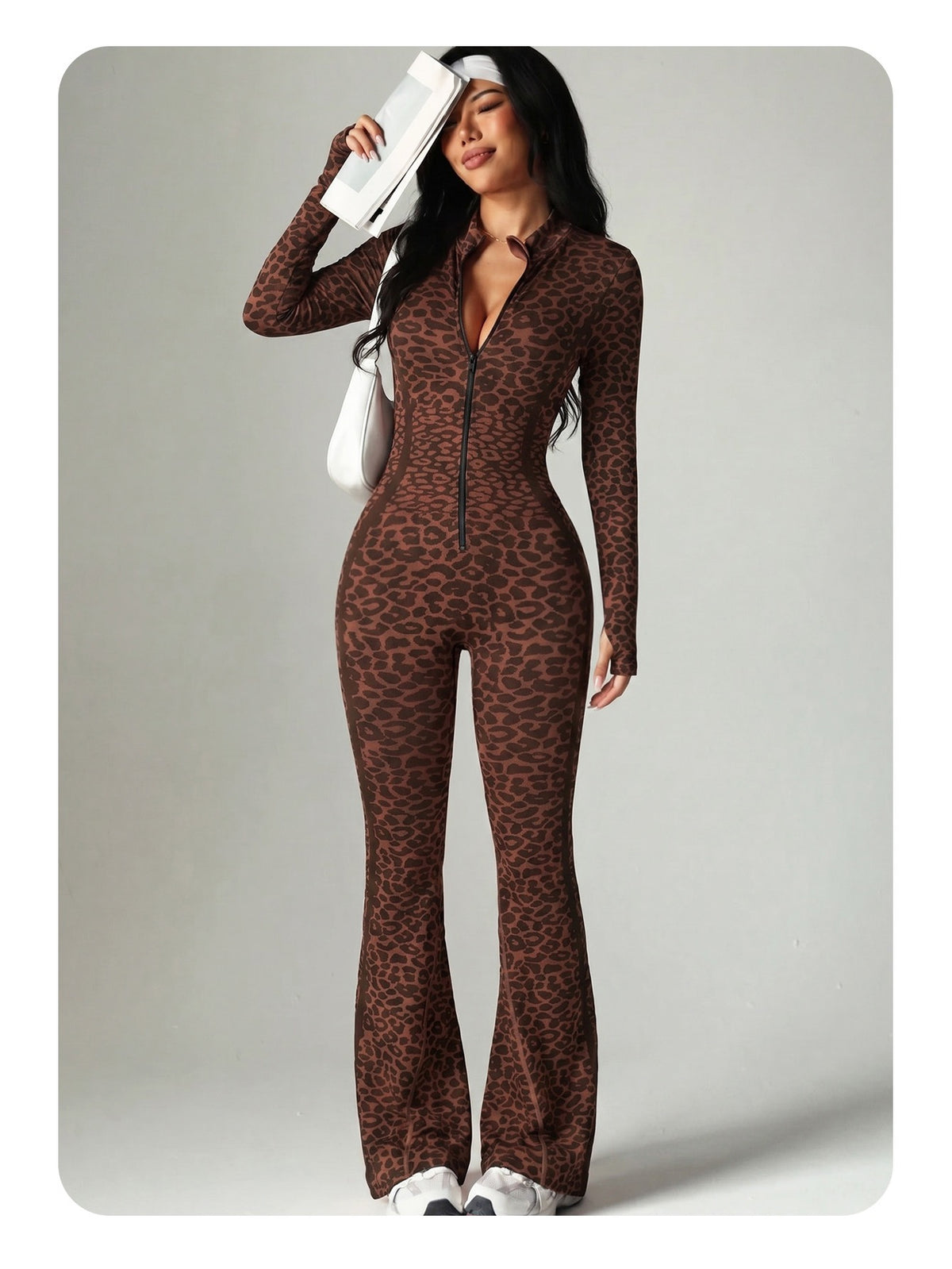 Leopard Print Slim-Fit Jumpsuit
