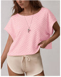 Cutout-Back Polka Dot Tee