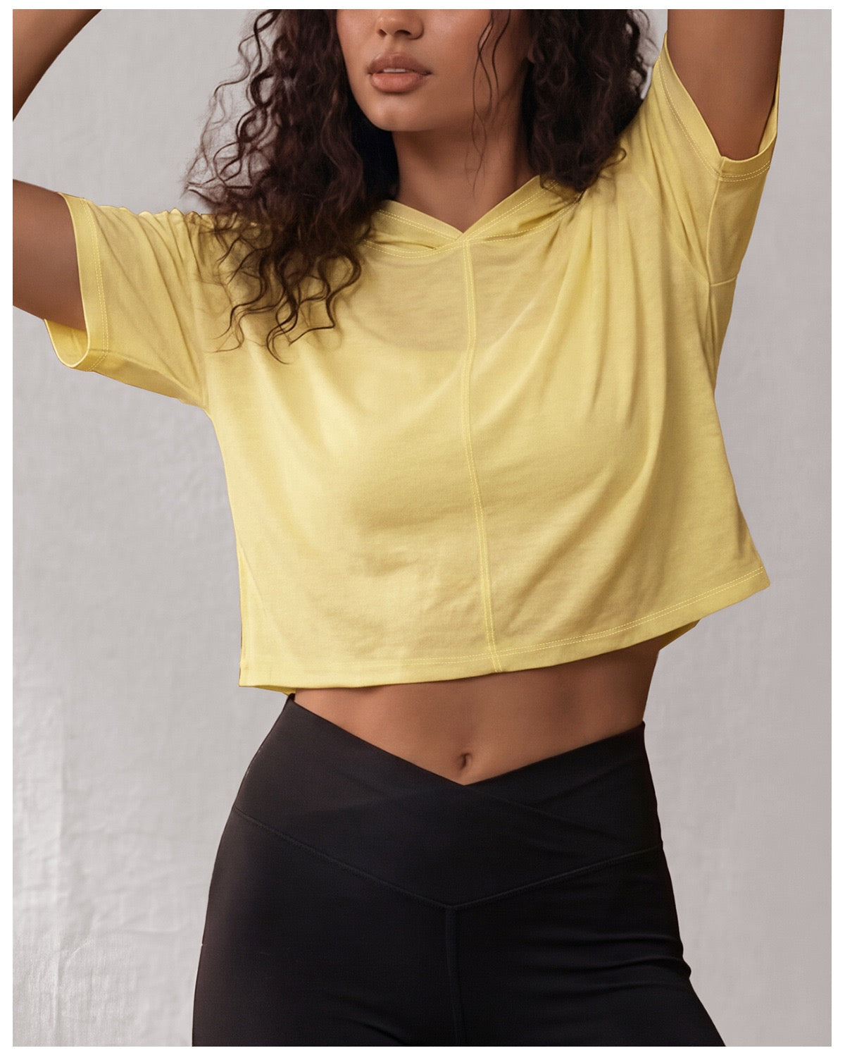 Open-Back Hooded Crop Tee