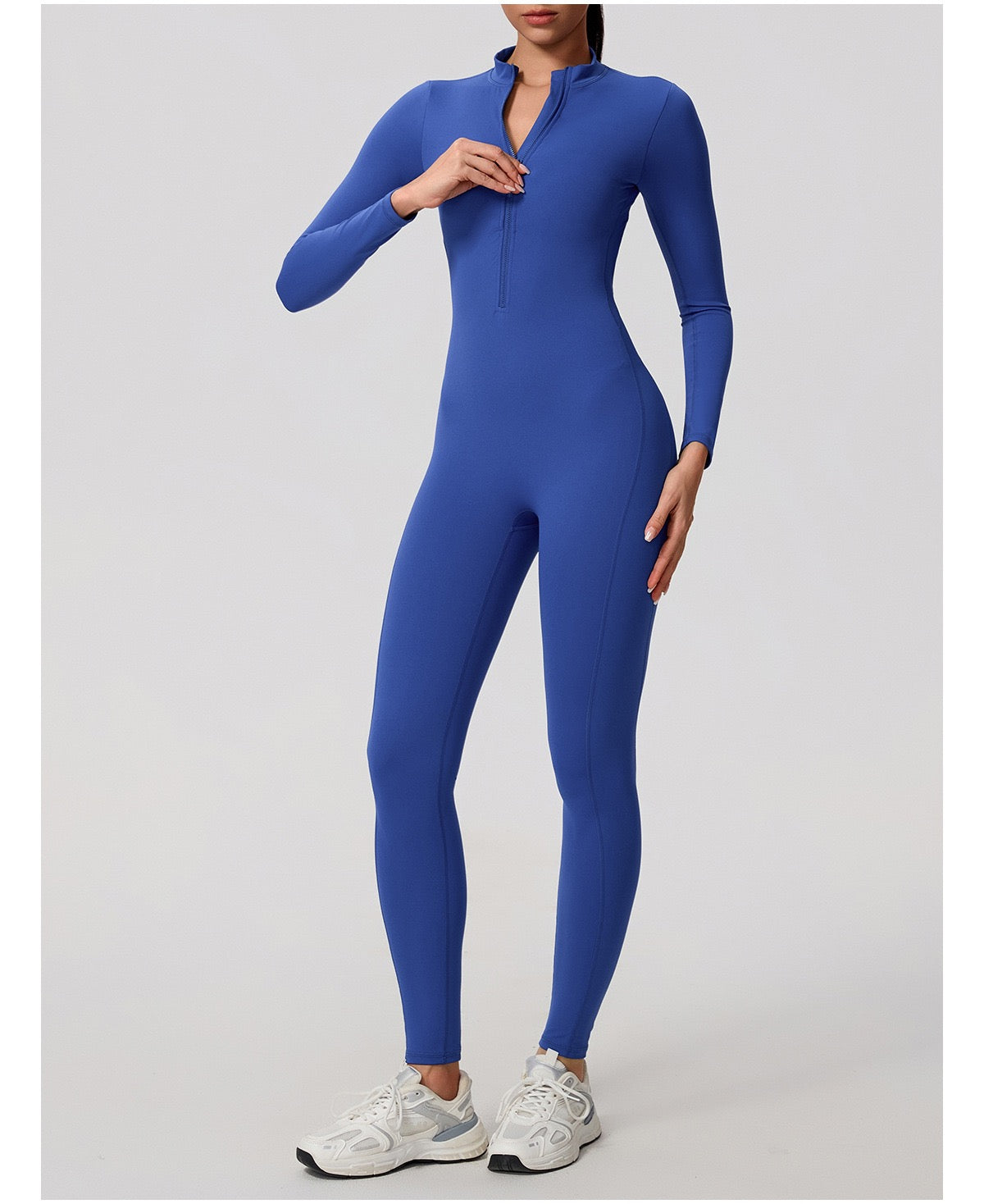Cloud-Feel Zip-Up Jumpsuit