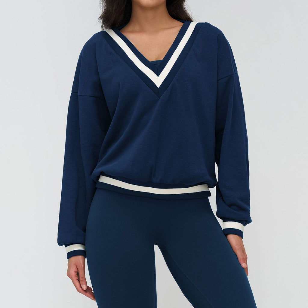 Casual Loose Long-Sleeve Fashion Sweatshirt Outdoor Sports Running Top
