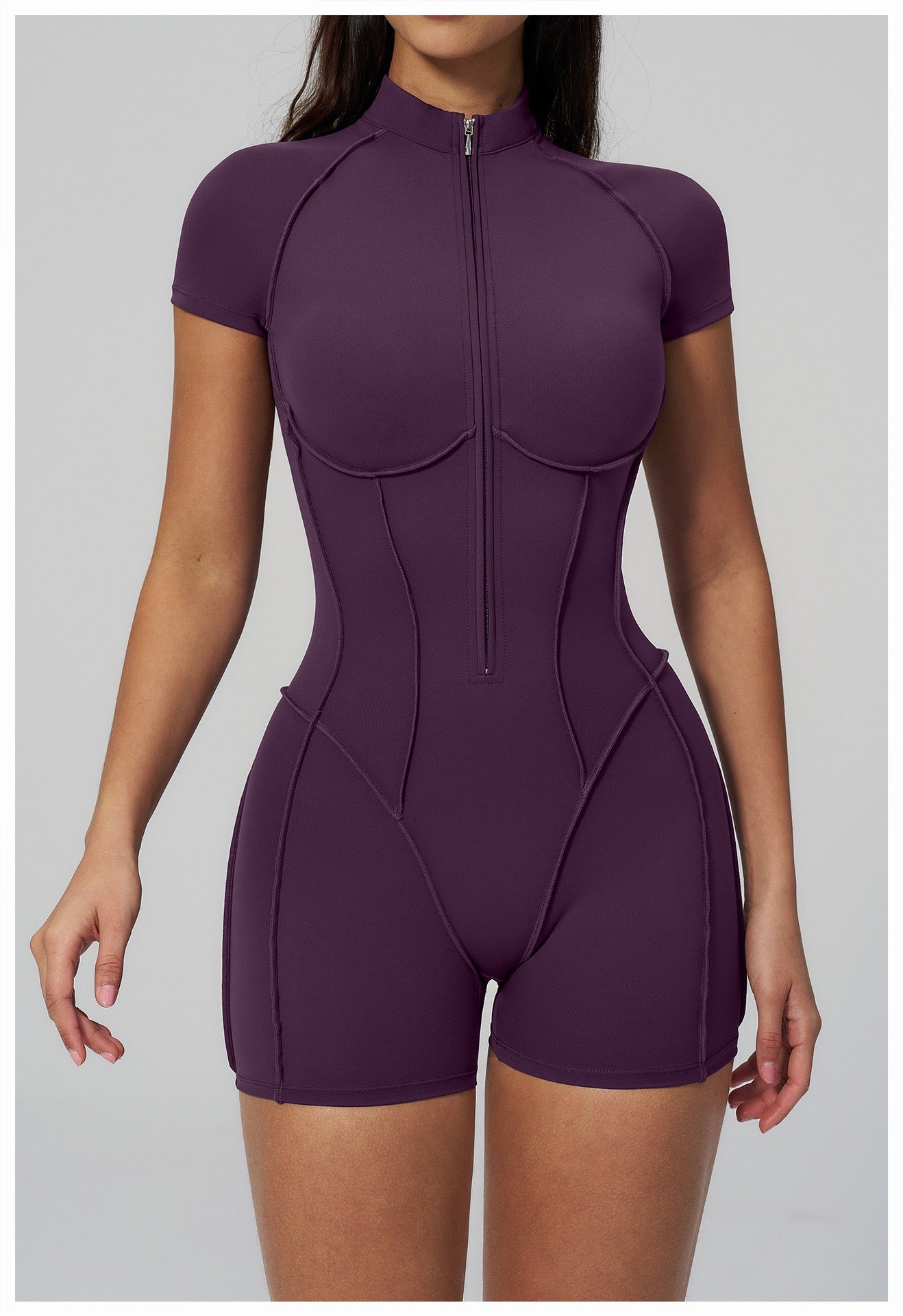 Stand-Up Collar Zip-Up Jumpsuit