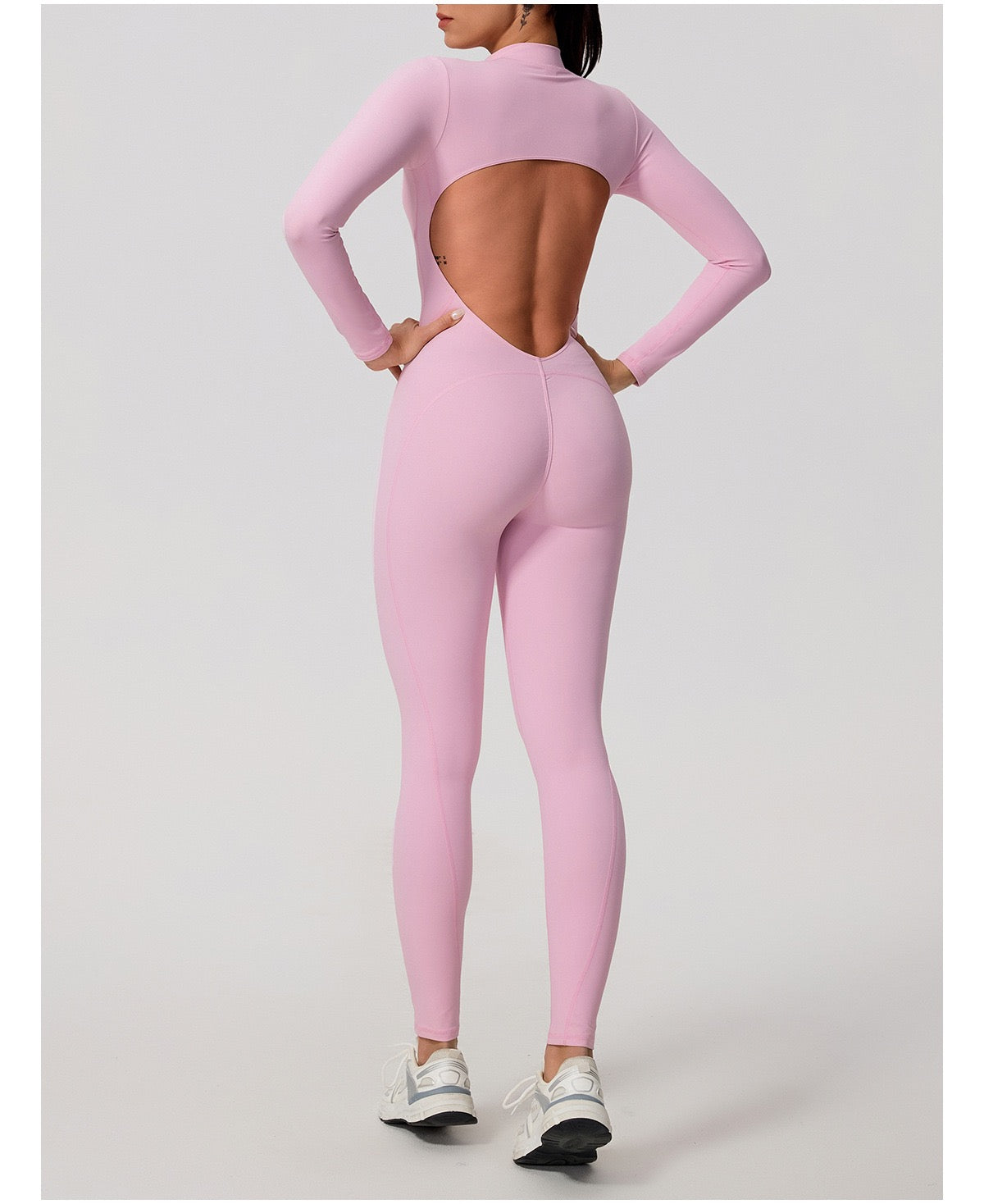 Cloud-Feel Zip-Up Jumpsuit