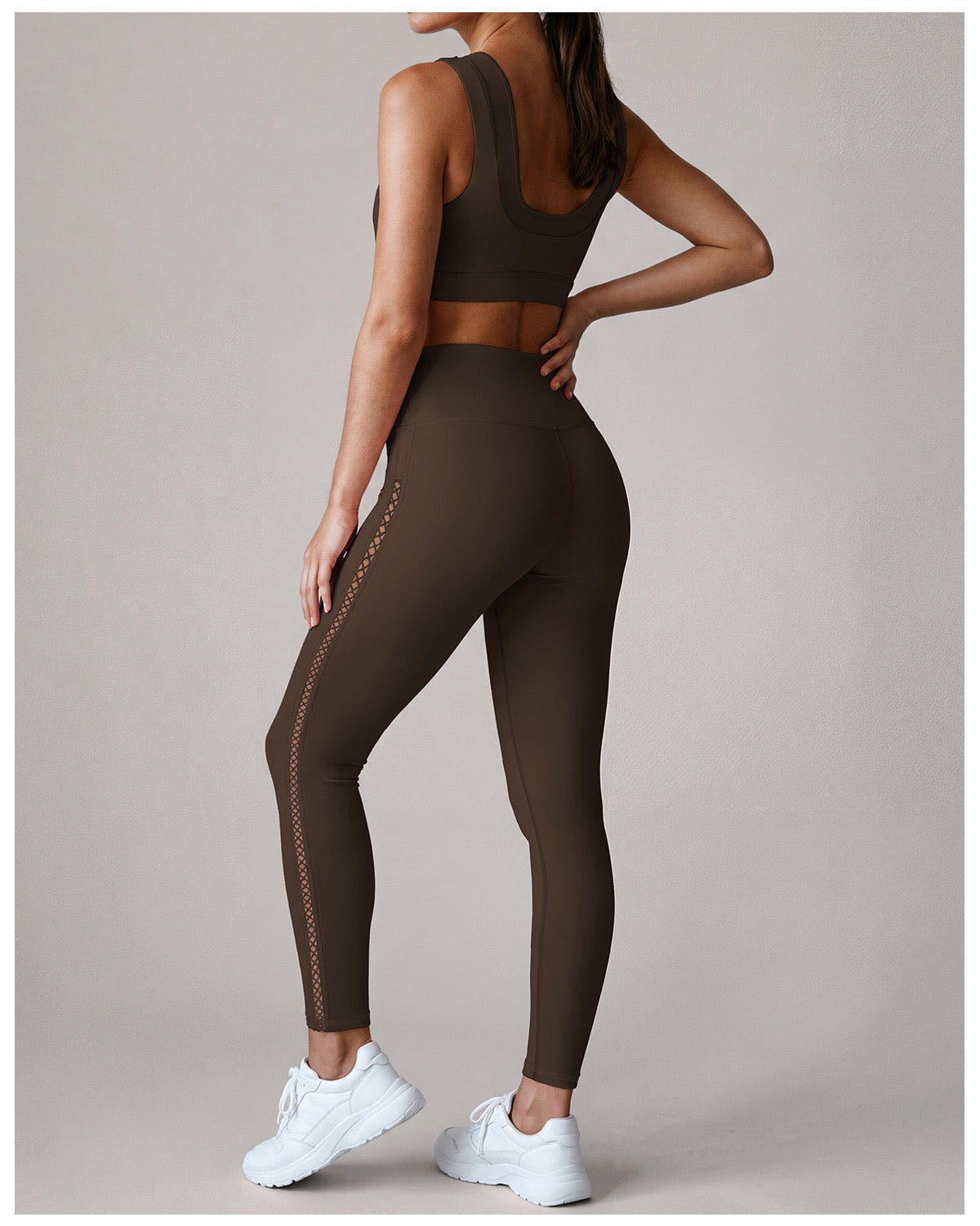 Lattice-Cut Sports Bra & Legging Set