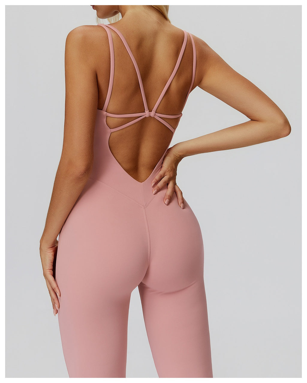 Cross-Back Wide-Leg Jumpsuit