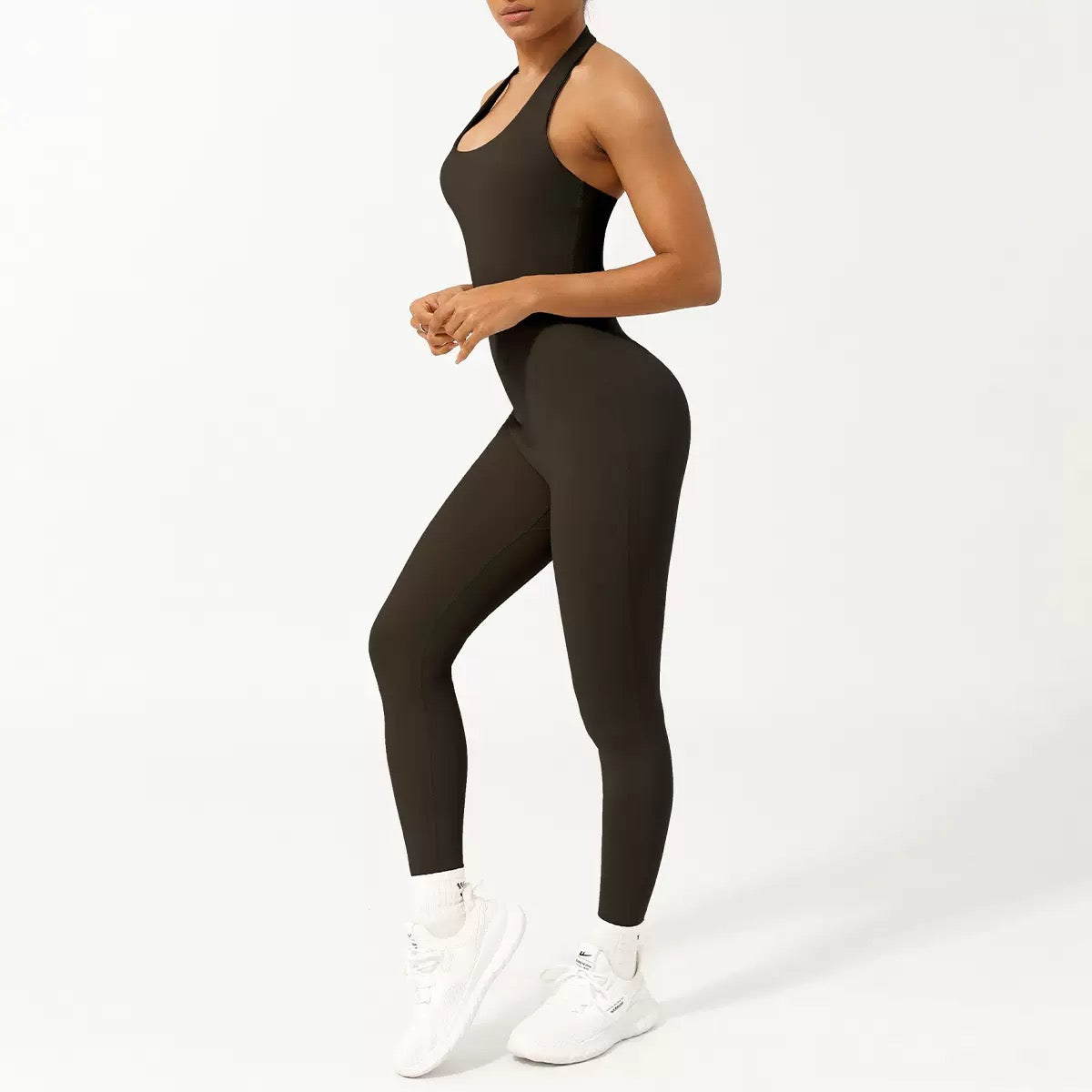 Halter Neck Seamless Yoga Bodysuit