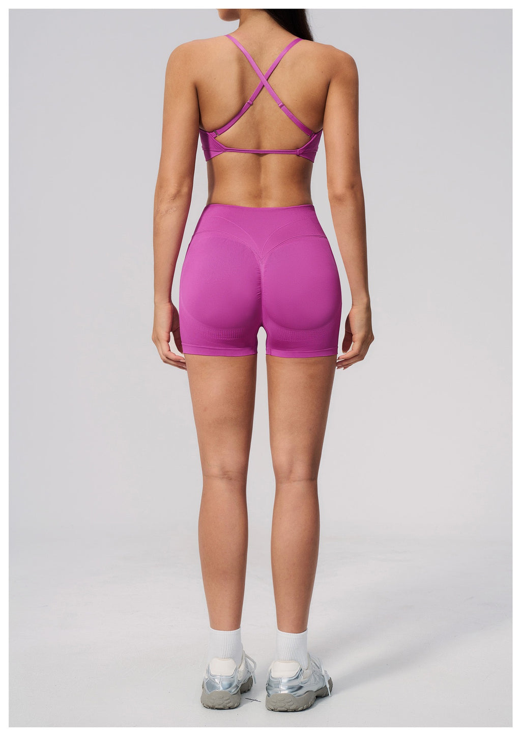 4-Piece Activewear Set — Cross-Back Bra, Tummy-Control Shorts & Leggings