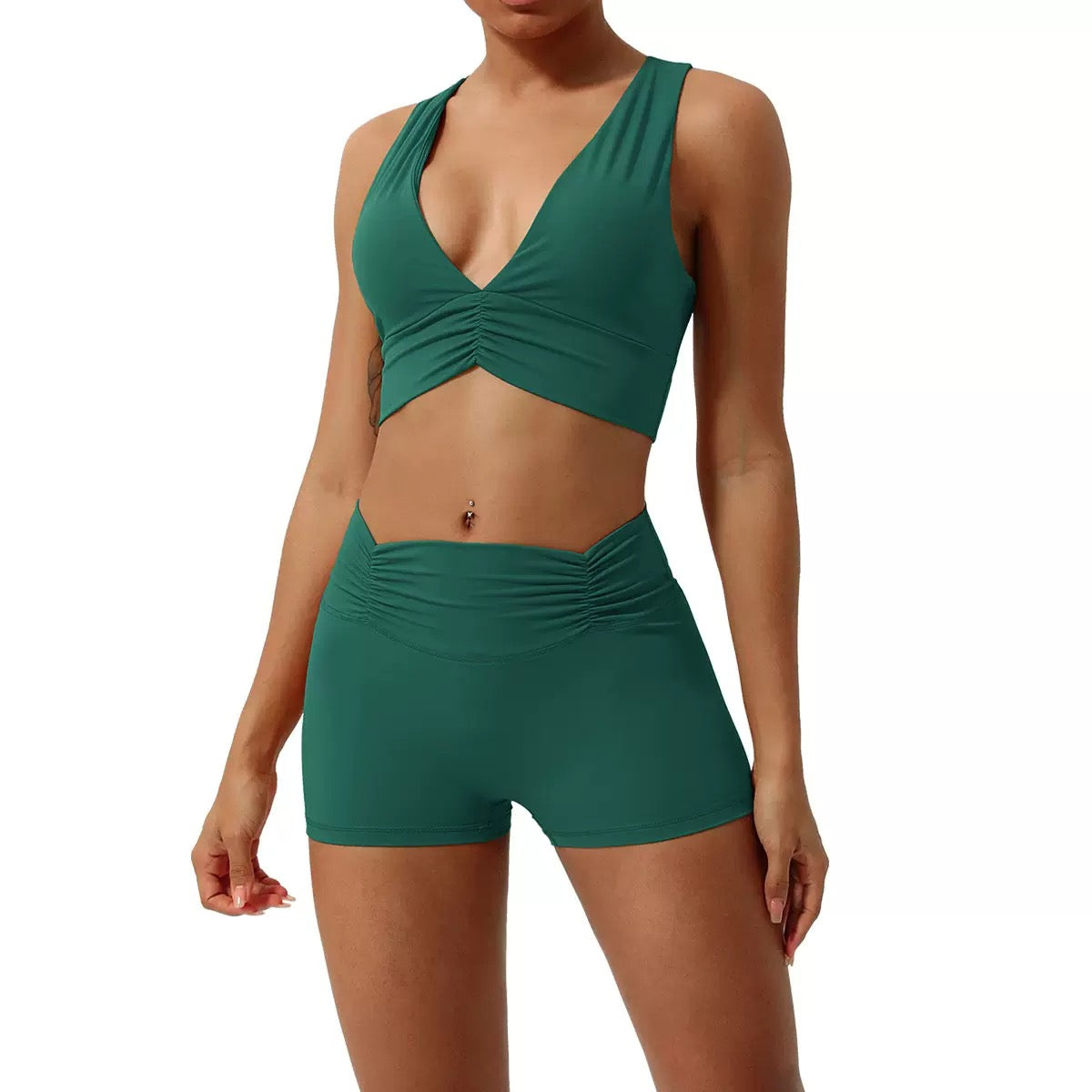 Moisture-Wicking Vest-Sleeve Yoga Top & pants