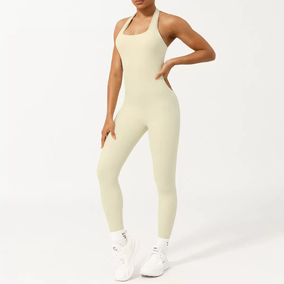 Halter Neck Seamless Yoga Bodysuit