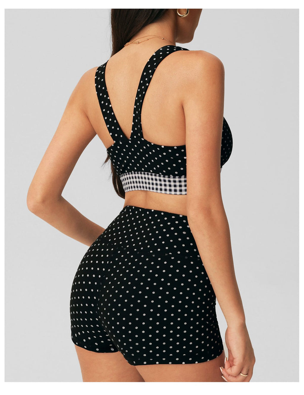 Polka Dot Butt-Lift Shorts Set