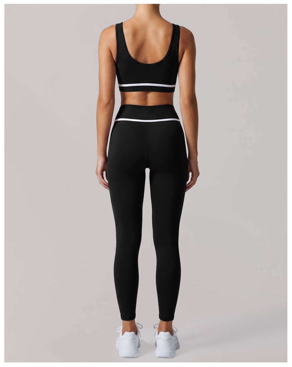 Nude 3 piece sport yoga suit women's high end shoulder top shockproof bra running tight sets