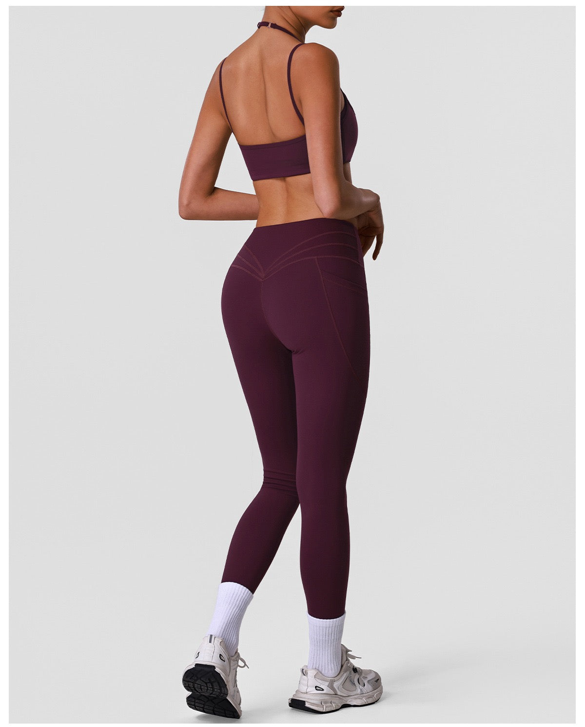 High-Elasticity Naked-Feel Legging & Bra Set