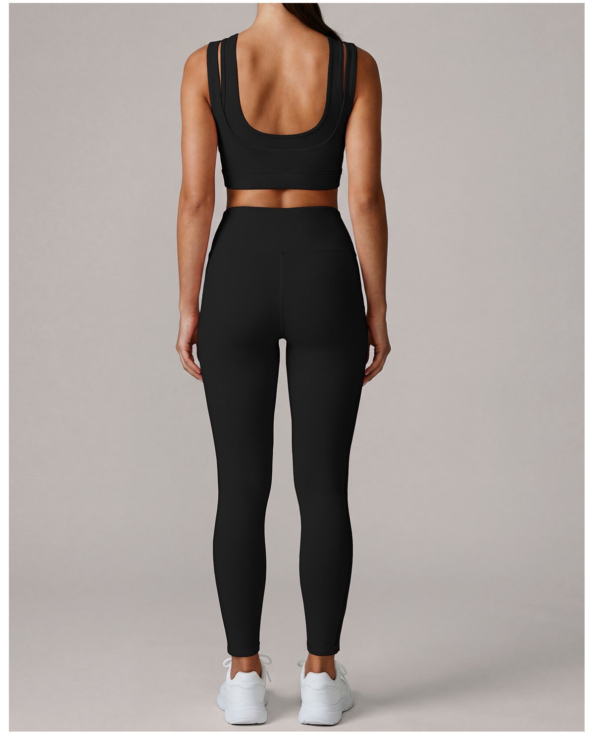 Lattice-Cut Sports Bra & Legging Set