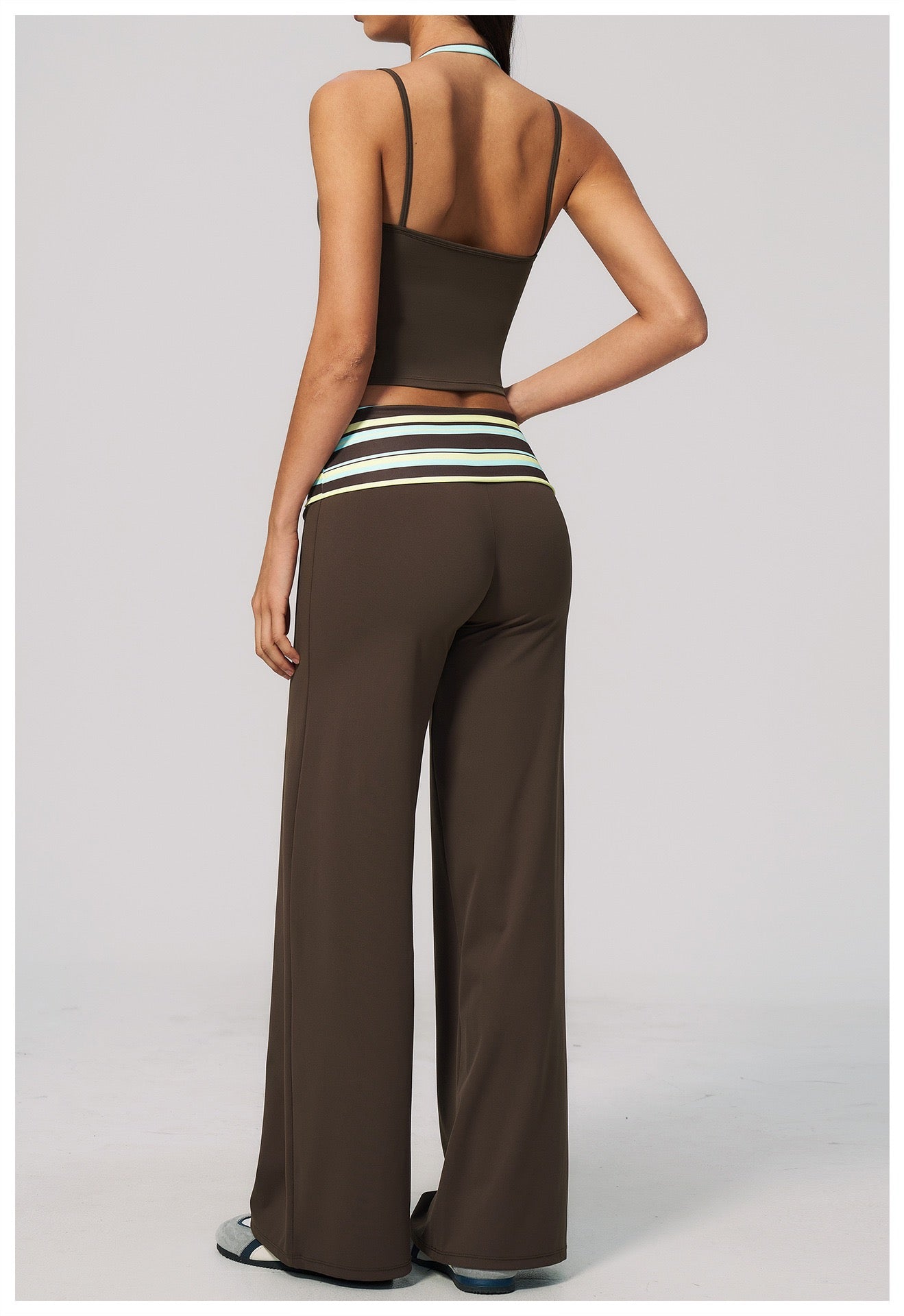 Polka Dot Two-Piece Yoga Suit