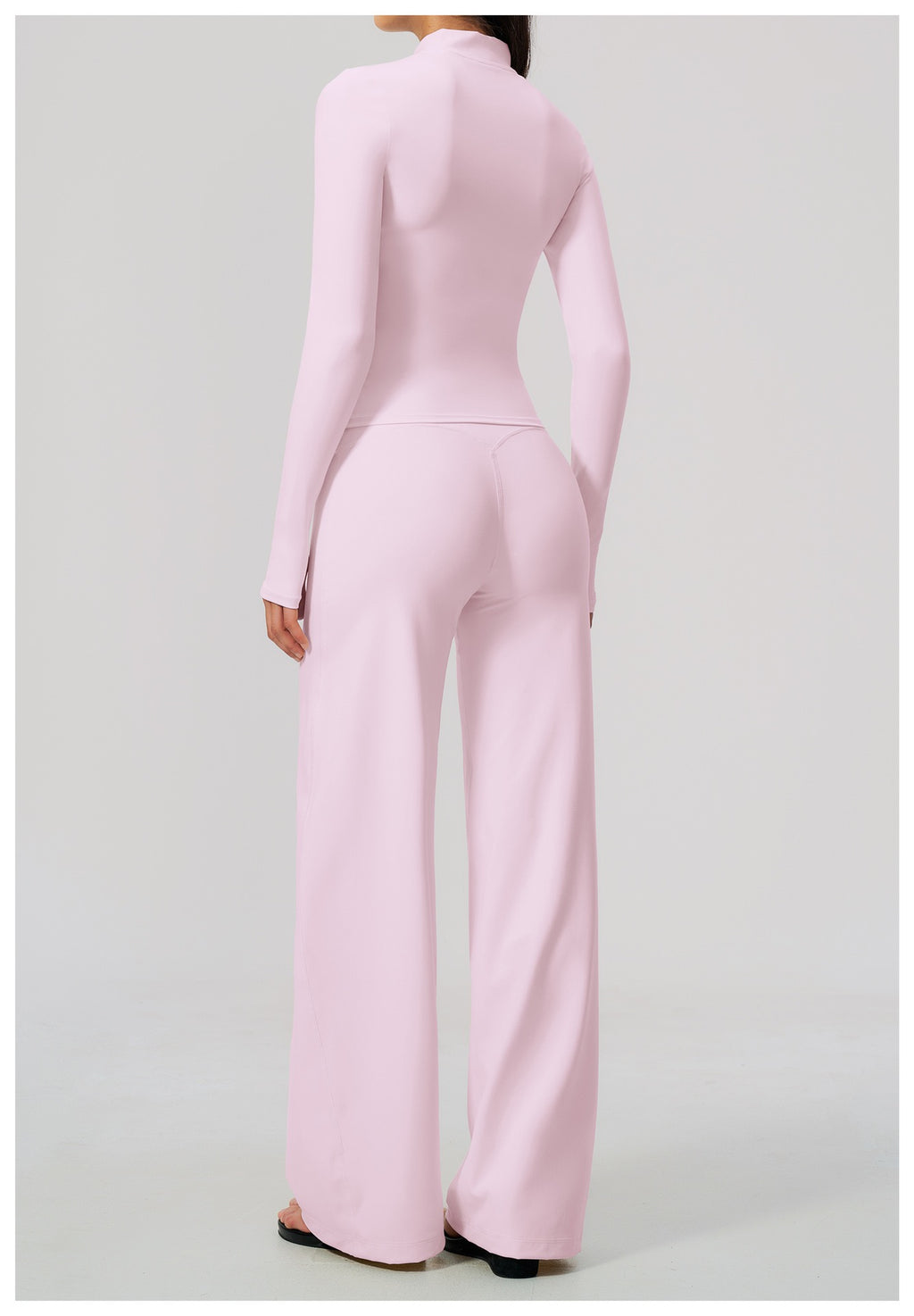 High-Waist Zip Jacket & Micro Fitness Pants — Yoga Set