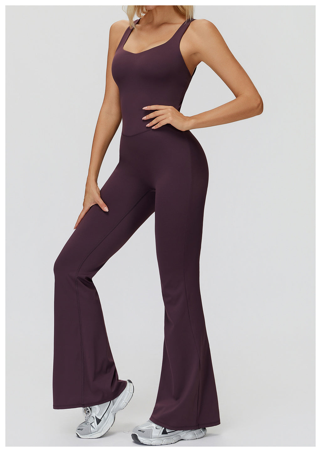 Cross-Back Wide-Leg Jumpsuit