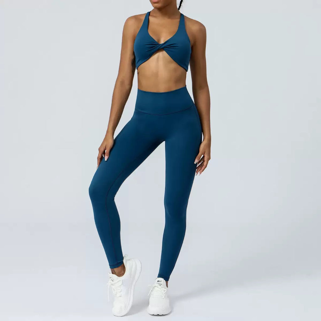 Sexy U Neck  Padded Bra Cross Back Breathable Backless Bra  Narrow Strap   Sports Bra