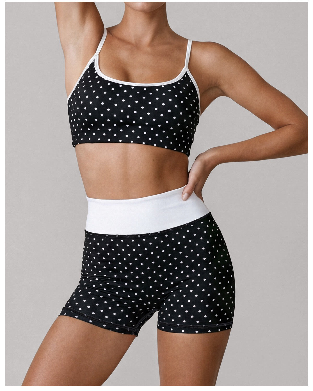 Polka Dot Sports Vest with Chest Pad