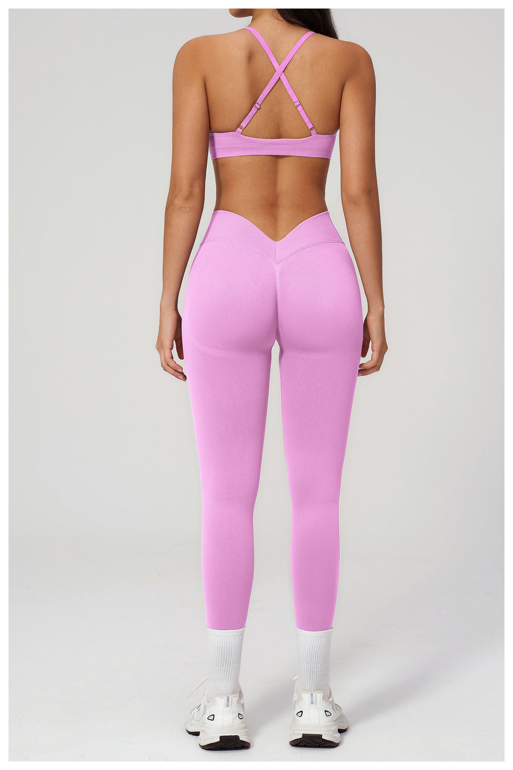 Seamless Sports Set — Asymmetric-Strap Bra & High-Waisted Leggings