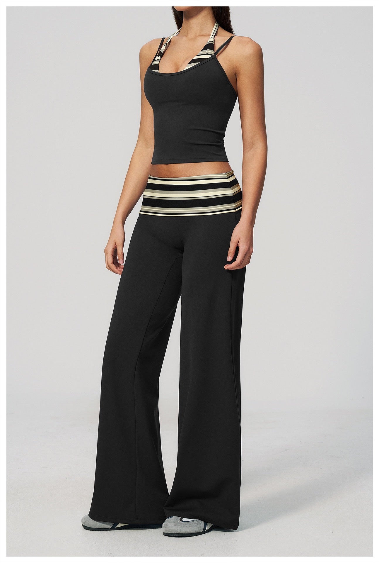 Polka Dot Two-Piece Yoga Suit