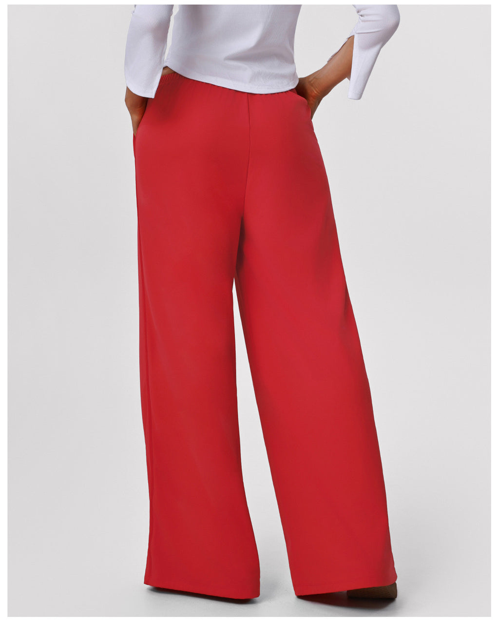 High-Waist Drapey Wide-Leg Pants