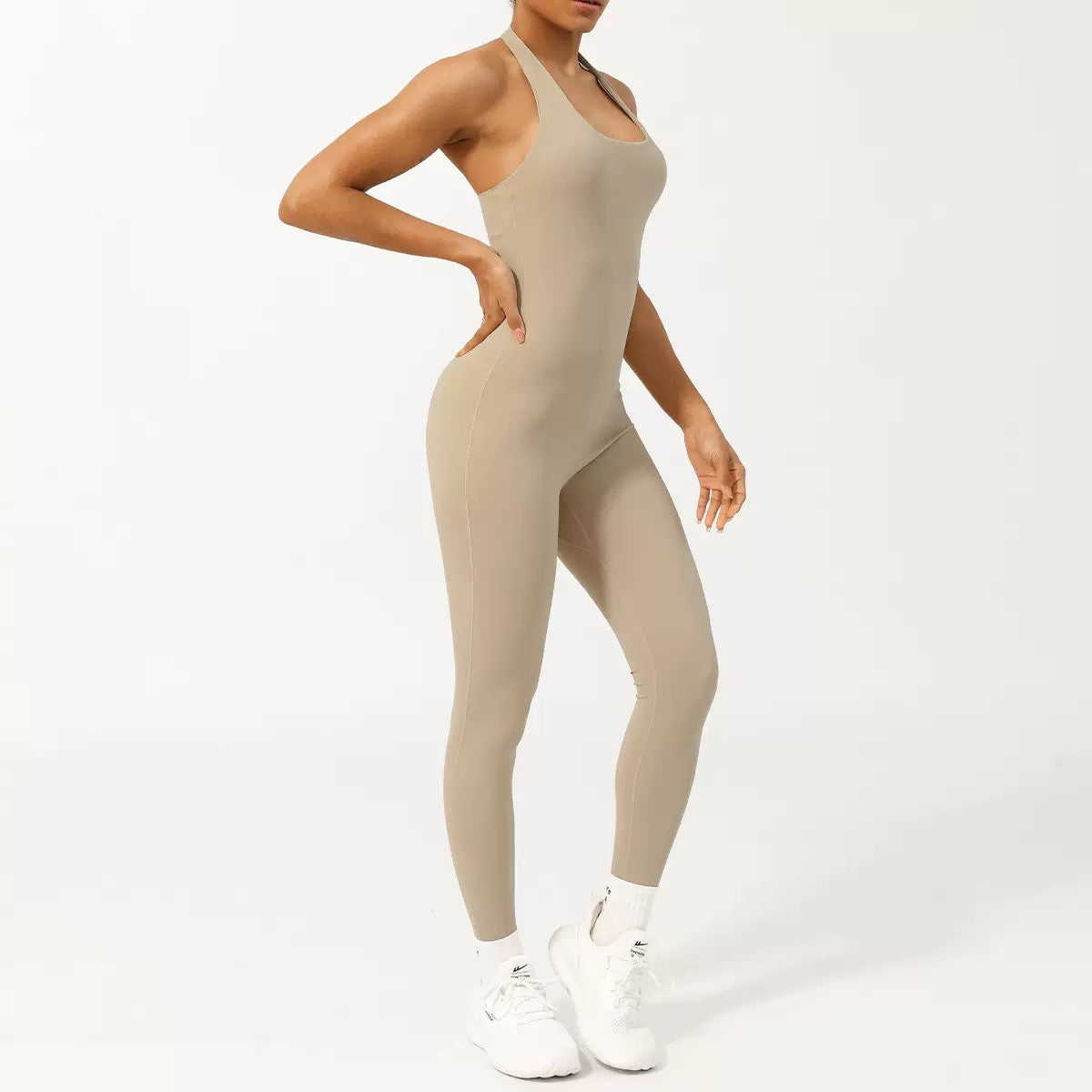 Halter Neck Seamless Yoga Bodysuit