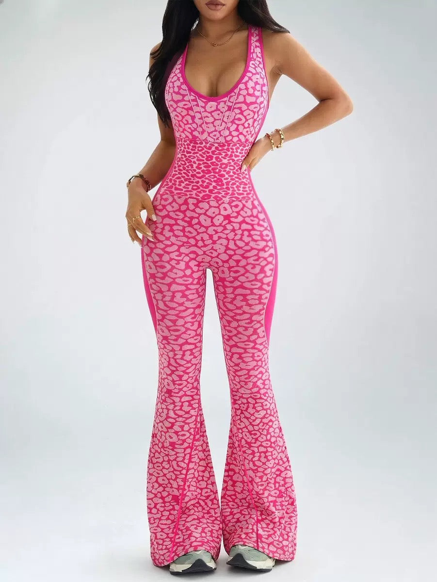 Leopard Print Cross-Back Bodysuit