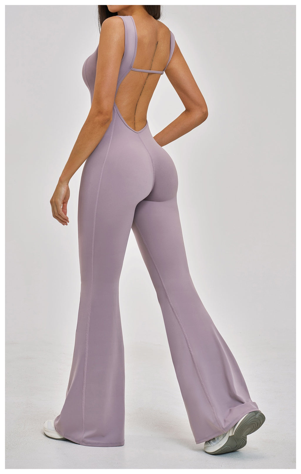 Slim-Fit Flared Yoga Jumpsuit