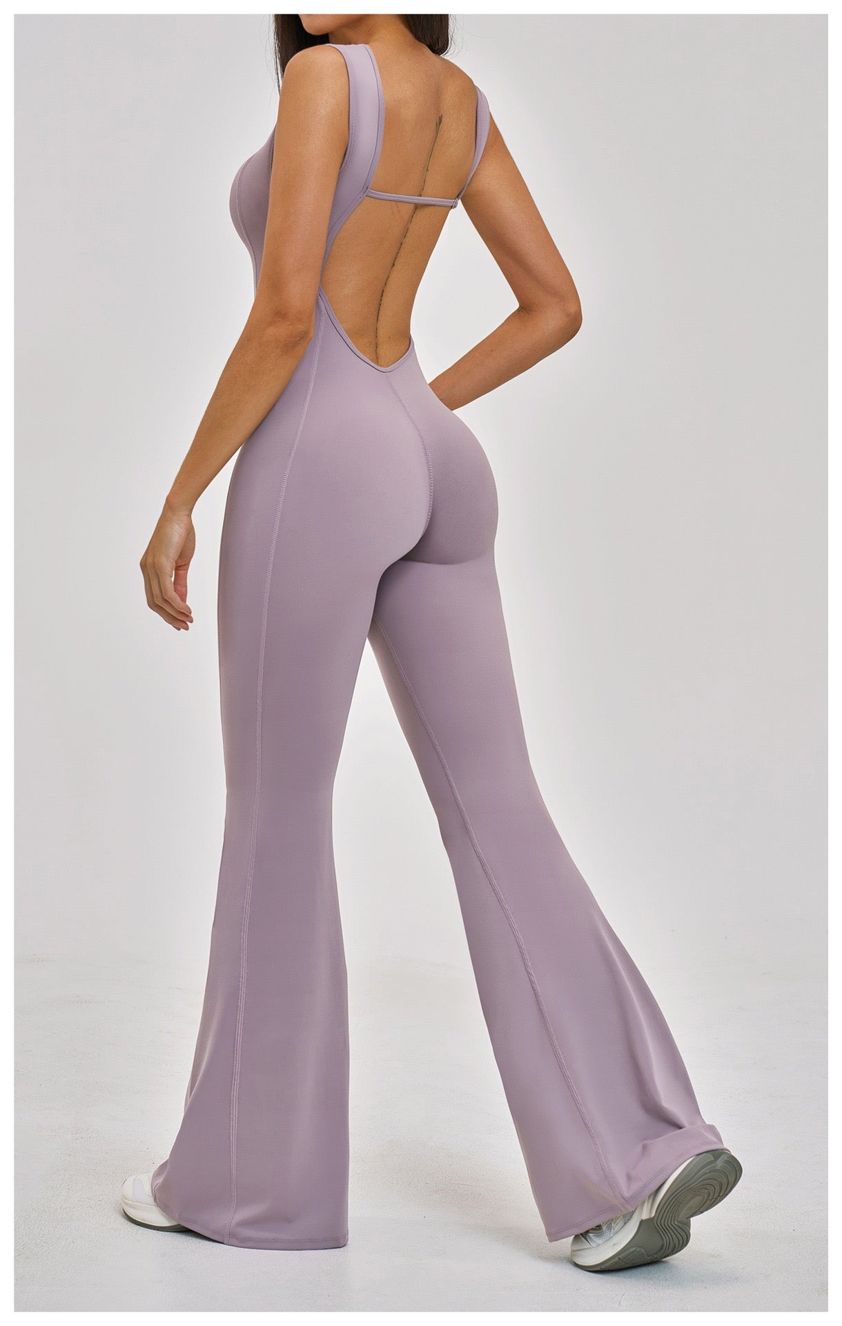 Slim-Fit Flared Yoga Jumpsuit