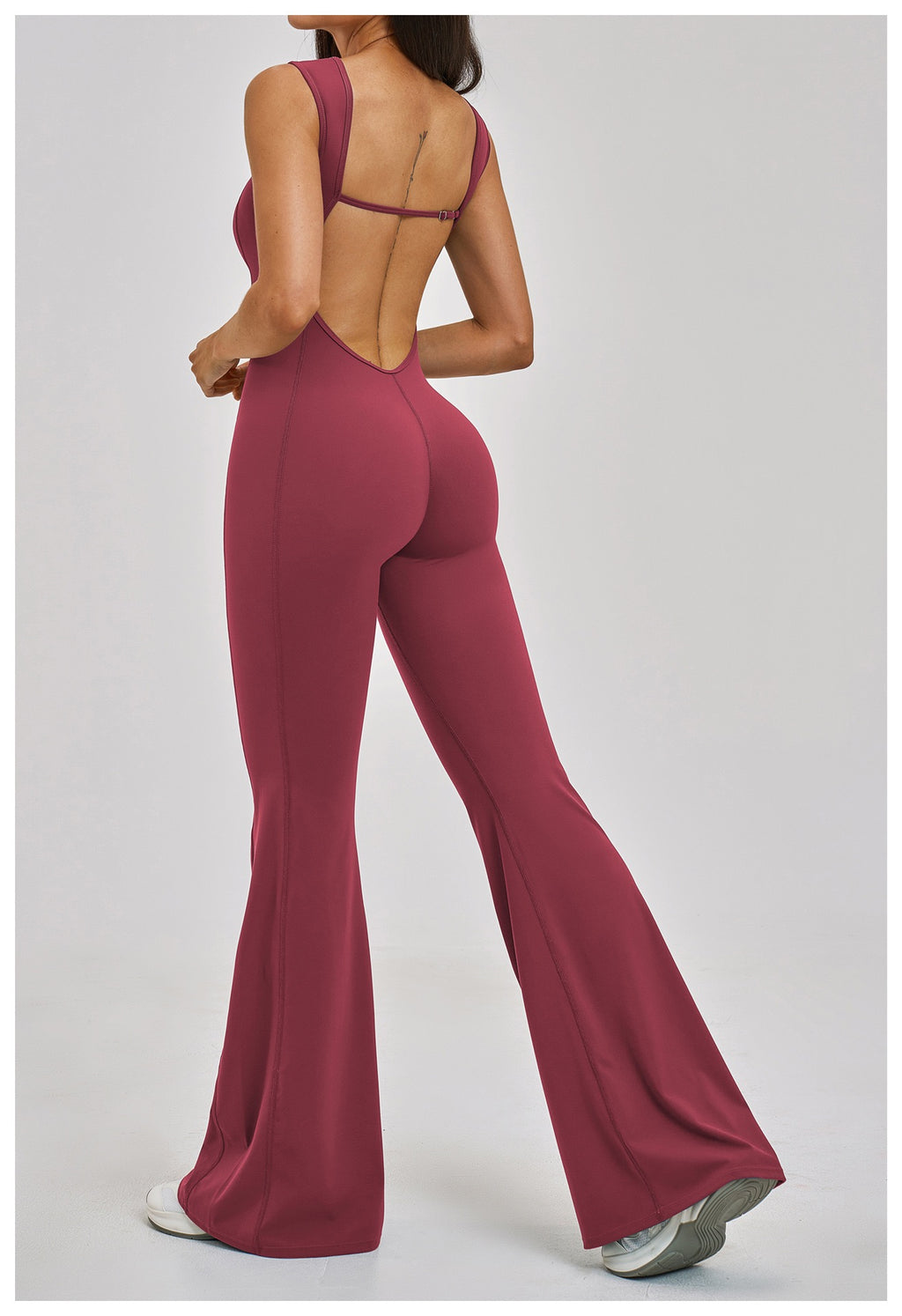 Slim-Fit Flared Yoga Jumpsuit